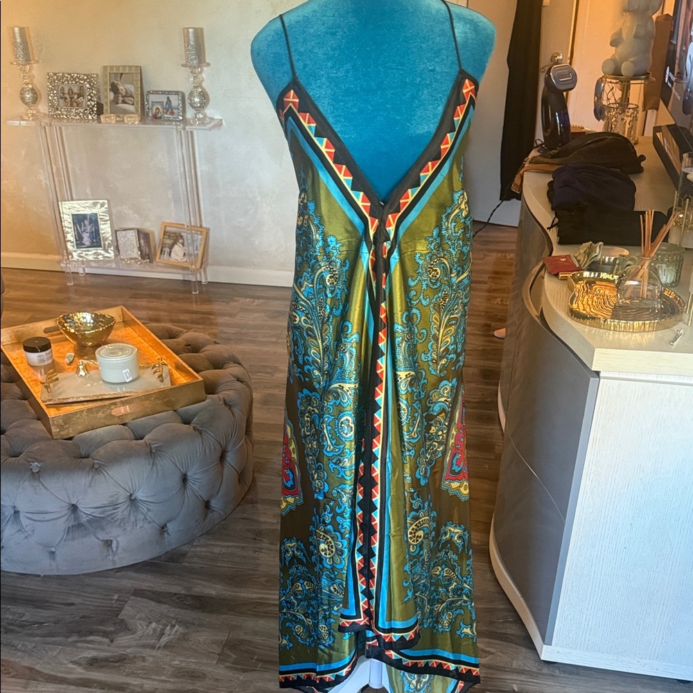Colorful Maxi Dress with Geometric Patterns